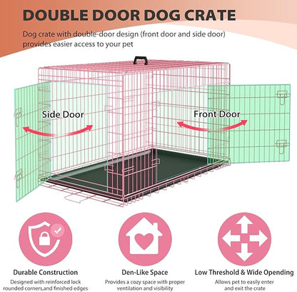 BestPet 30 Inch Dog Crates for Small Medium Dogs Folding Metal Wire Crates Dog - Image 3