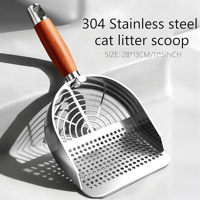 DHXYZZB Cat Litter Scoop 304 Stainless Steel Litter Shovel, Heavy Duty Litter - Image 8