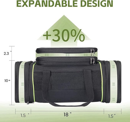 Black Expandable Pet Carrier for Cats/Dogs - Image 2