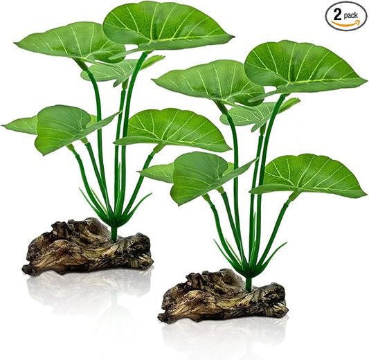 2-Pack Aquarium Decor Fish Tank Decorations 6-inch Betta Fish Tank Plants Leaf by UreverFins