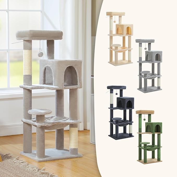 MUTTROS Cat Tree for Indoor Cats, 44.5" Multi-Level Cat Tower - Image 7