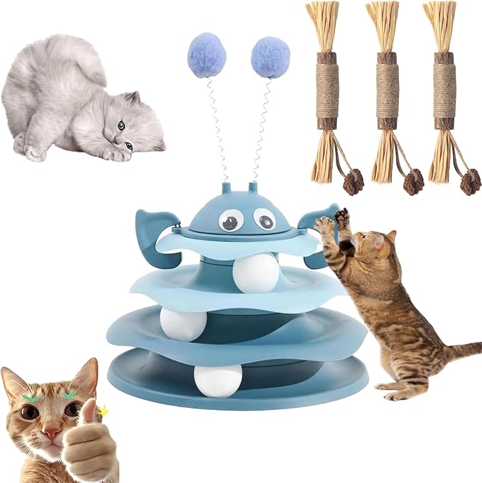 Interactive 3-Layer Cat Toy Tower, Interactive 3-Layer Cat Toy Tower by codimu