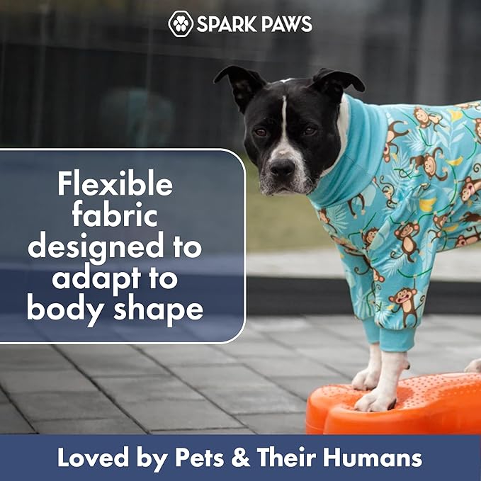 Spark Paws Dog Pajama, Dog Recovery Suit Male, Ultra-Soft and 4-Way Stretch - Image 6