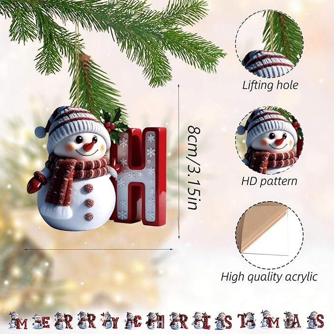 14 Pcs Christmas Snowman Ornaments Decorations Cute Snowman - Image 4