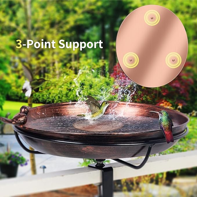 Bird Bath Copper Disk, 99.99% Pure Copper Bird Bath Cleaner, Triple-Point - Image 3