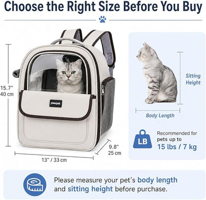 Cat Carrier Backpack for Cats&Small Dogs, Airline Approved TSA Foldable Pet - Image 6