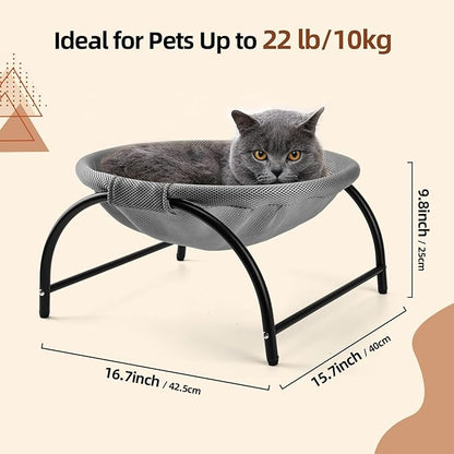 LIFLIX Raised Cat Hammock Bed, Free Standing Cat Cot - Image 2