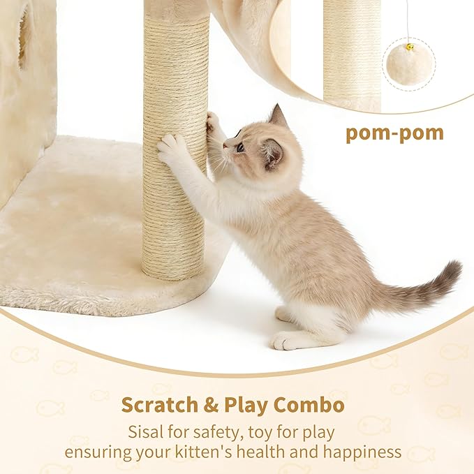 Heybly Cat Tree, 26.3-inch Cat Tower - Image 6