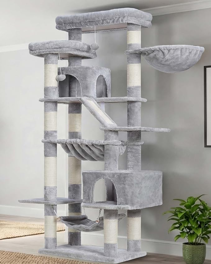 Heybly Cat Tree, 71-Inch-Tall Tower - Image 2