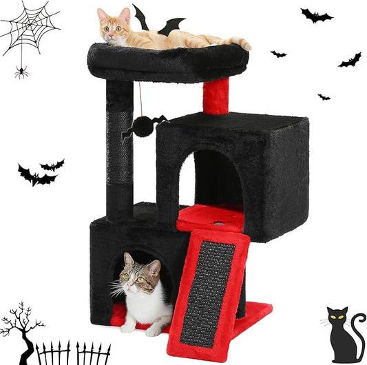 PAWZ Road Gothic Cat Tree, 30 Inches Black Cat Tower by PAWZRoad