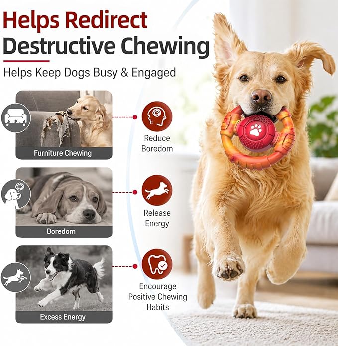 Pamlulu Tough Dog Toys for Aggressive Chewers, Indestructible Dog Toy for Large - Image 6