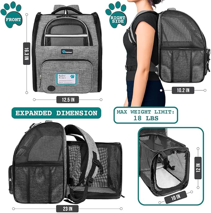 PetAmi Expandable Dog Backpack Carrier - Image 2