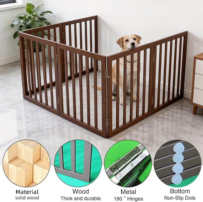 Dog Gate Indoor, Freestanding Dog Fence - Image 5