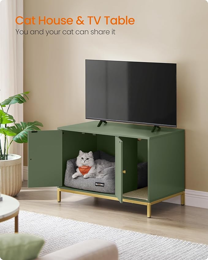 Feandrea Cat Litter Box Enclosure, Hidden Litter Box Furniture - Image 6