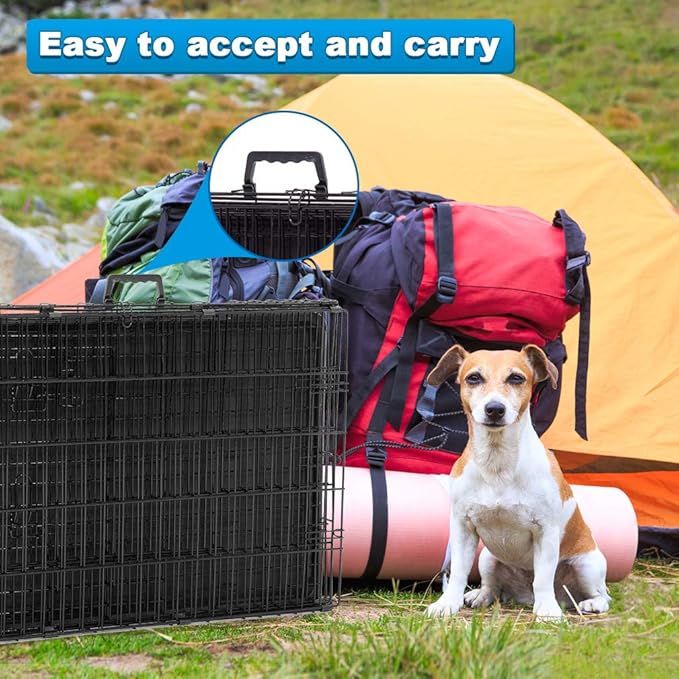 BestPet | Dog Crate | 36" | Black | Foldable Metal Kennel - Image 3