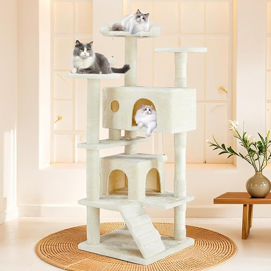 Sweetcrispy 54 Inch Cat Tree Tower, Indoor Cat Condo by Sweetcrispy