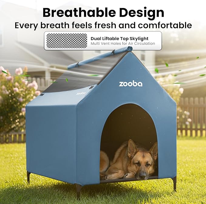 Zooba 36" Large Dog House for Large Dog Indoor or Outside, Weatherproof 600D - Image 2
