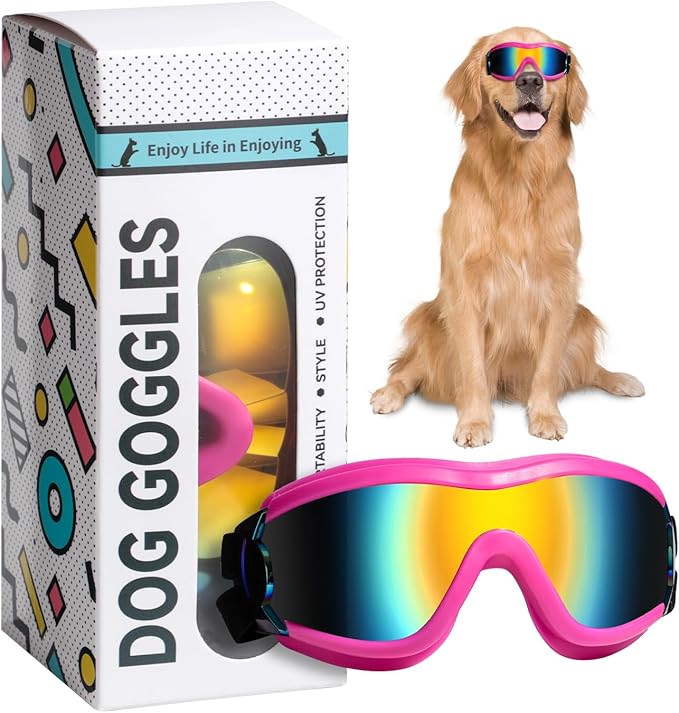 Dog Sunglasses Goggles, UV Wind Dust Fog Protection Pet Glasses Eye Wear by NVTED