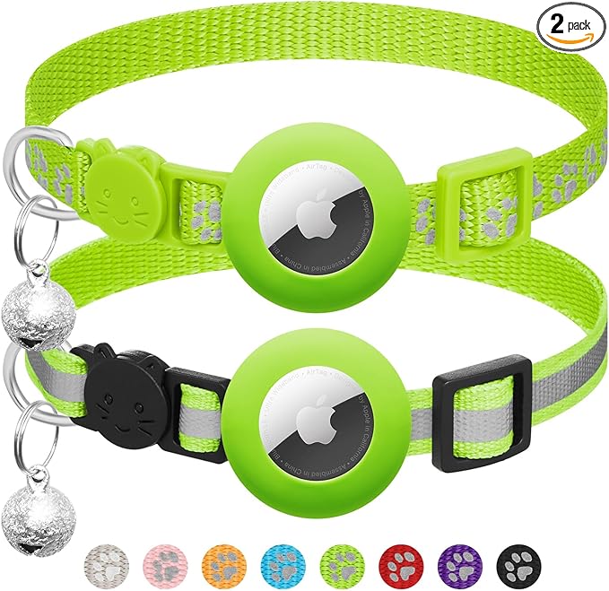 2 Pack Airtag Cat Collar Breakaway by LAFAYIspecializesinpetcollars