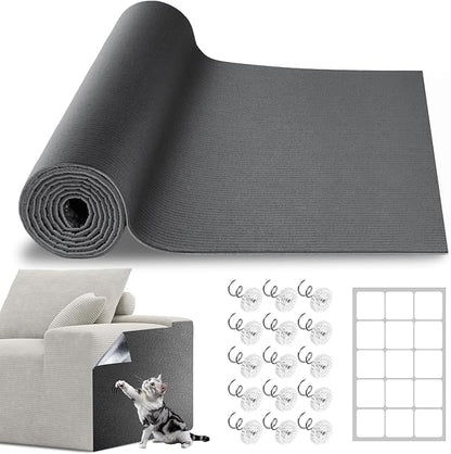 Cat Scratch Furniture Protector, 78.7"x15.8" Trimmable Anti-Scratch Mat by Vefhby