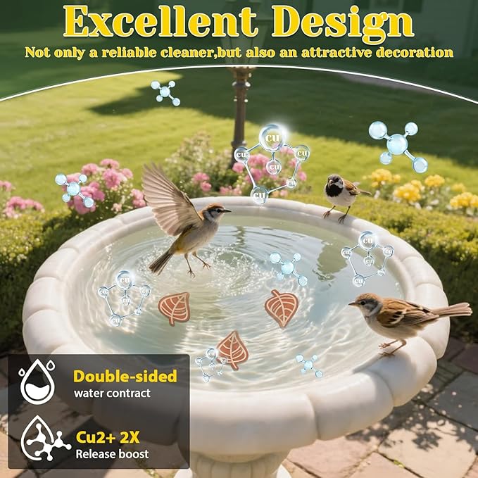 3Pcs Bird Bath Copper Purification Disk 99.99% Pure Copper Water Cleaning Discs - Image 6
