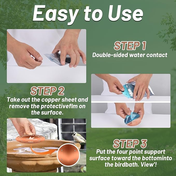 CTTZCKJ 3PCS Pure Copper Bird Bath Purification Disk - Image 3