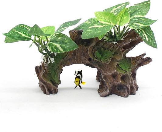 relaqcc Aquarium Decor Ornaments Artifical Driftwood Cave Fish Tank Decorations by relaqcc
