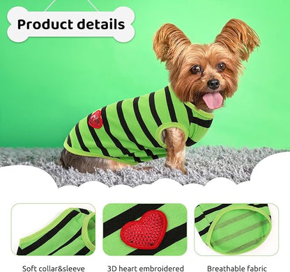 Dog Shirts for Large Dogs, Striped T-Shirts Pets Vest Pet Apparel Tee Shirts - Image 2