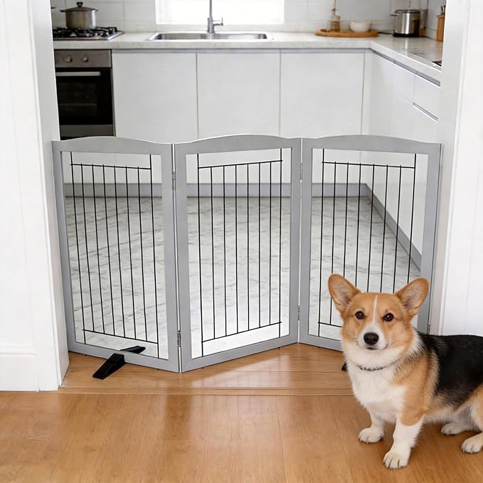ZJSF Freestanding Dog Fence Indoor, Foldable Dog Gate - Image 2