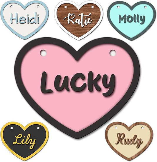 Personalized Dog Room Decor Custom Dog Crate Accessories Name Plate Doghouse by Unknown