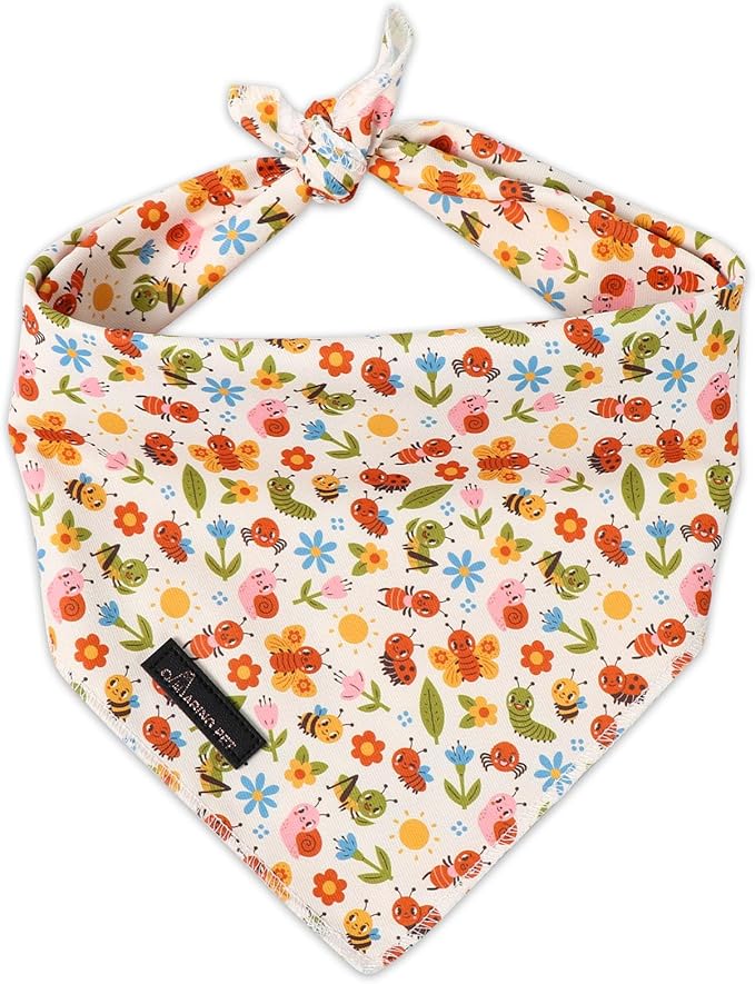 ARING PET Spring Summer Dog Bandanas, Cute Insects Bee Ant Snail Pet Bandana by ARINGPET