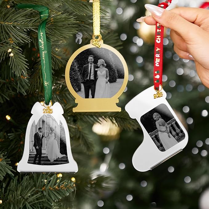 UNIQOOO Jingle Bell Christmas Acrylic Picture Frame Ornaments - Image 9