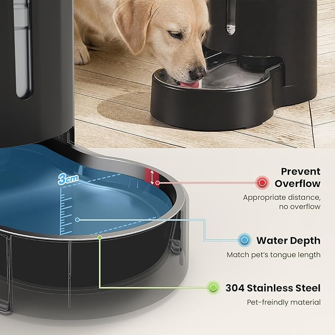 CZPET Dog Water Bowl Dispenser 9.5L, Wider Mouth & Upgraded Brush, Easy - Image 5