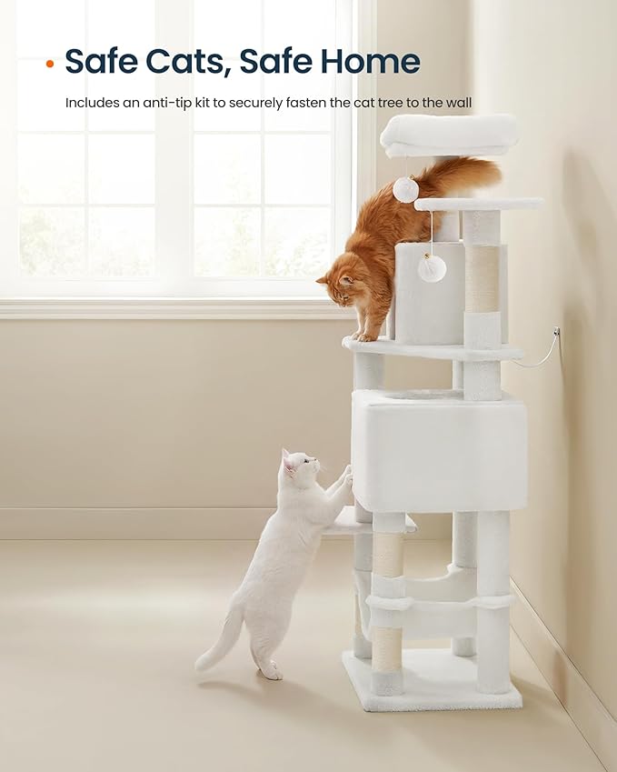 SONGMICS HOME Cat Tree for Indoor Cats, Hammock and Condo - Image 6