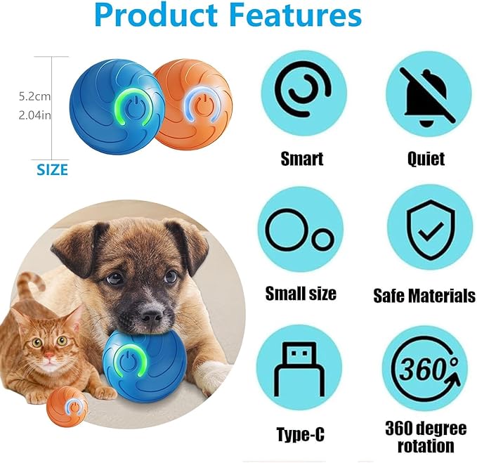 Smart jumping ball for dogs & Cats Duraspin Dog Bouncing Ball Random Path - Image 7