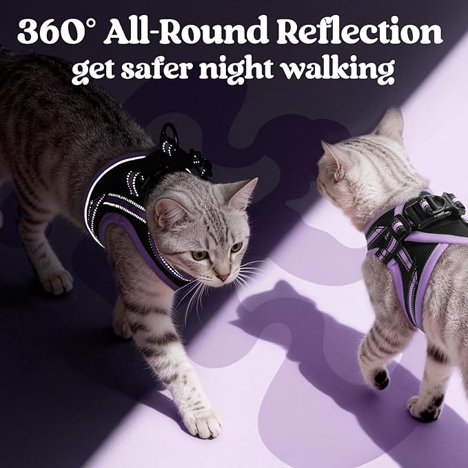 rabbitgoo Cat Harness and Leash, Step-in Escape Proof Kitten Harness Set - Image 5