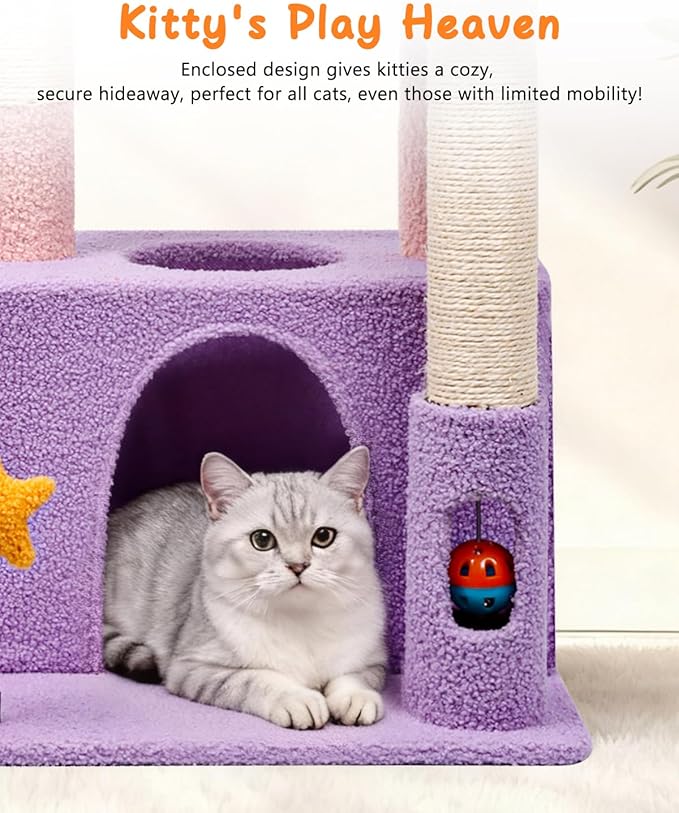 31" Cute Cat Tower for Indoor Kittens - Image 4