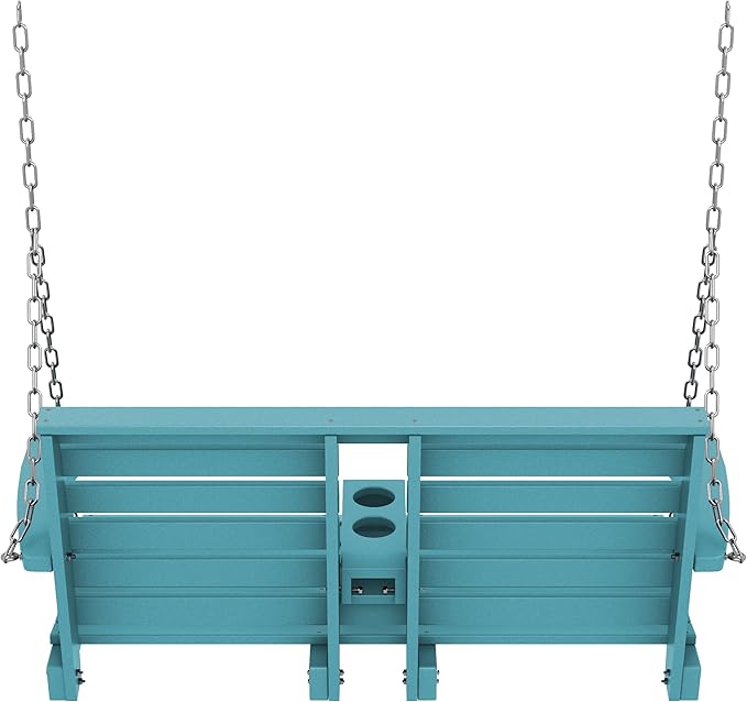 KINGYES Outdoor Hanging Porch Swing, 2 Seat Patio Swing Recliner - Image 8