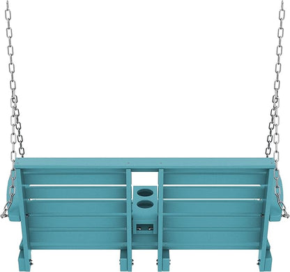 KINGYES Outdoor Hanging Porch Swing, 2 Seat Patio Swing Recliner - Image 8