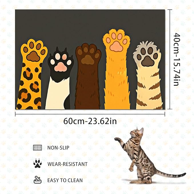 HOMETITUTE Cute Pet Feeding Mat Easy Clean Fast Dry Dog Food Mat - Image 4