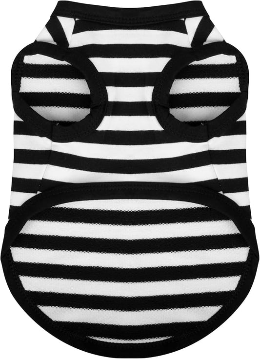 Paiaite Dog Striped Shirt Happy Color Cotton Sleeveless Puppy Pet Shirts by Paiaite