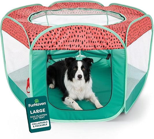 FurHaven Soft-Sided Dog & Cat Playpen, Portable Foldable Indoor & Outdoor Pet by FurHaven