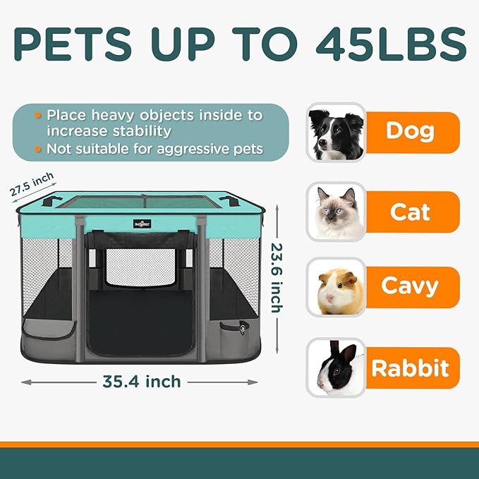 Paw Ballet Foldable Pet Kitten Playpen, Upgrade Waterproof Portable Dog Cat - Image 5