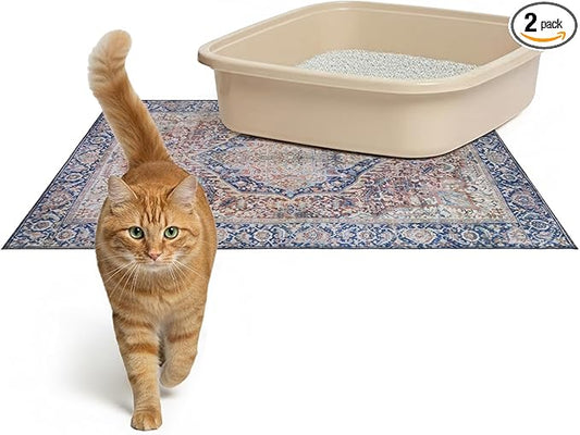 Lovewag Pets Cat Litter Box Mats 2 Pack by Lovewag