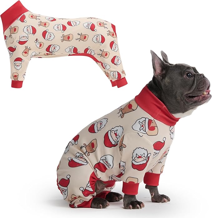 Spark Paws Dog Christmas Pajama, Dog Recovery Suit Male, Ultra-Soft and 4-Way by SparkPaws