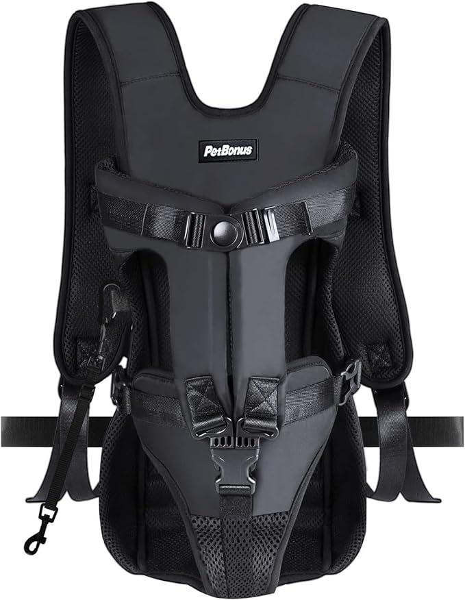 PetBonus Pet Front Dog Carrier Backpacks, Adjustable Pet Backpack, Legs Out by Petbonus