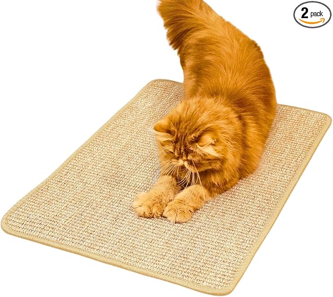 2Pack pingping-go Cat Scratcher Mat, 23.6 X 15.7 Inch, Natural Sisal Cat by Unknown