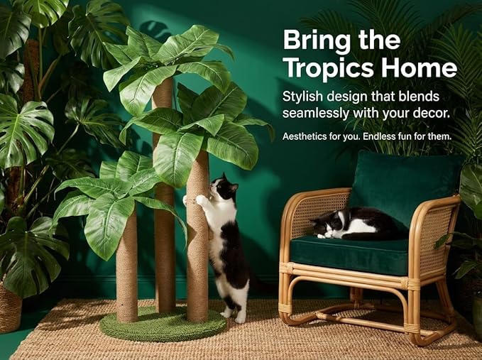 LEMONDA 31.5Inch Cat Scratching Post, Cat Scratcher Tree - Image 4