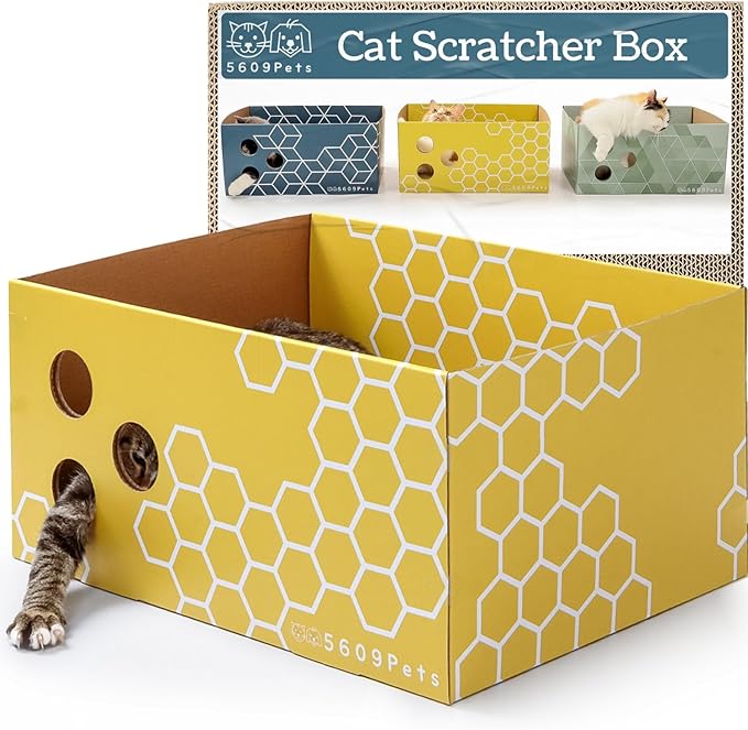 5609PETS Cat Scratching Box, Extra Large Refillable Double-Sided Scratch Pad by 5609PETS