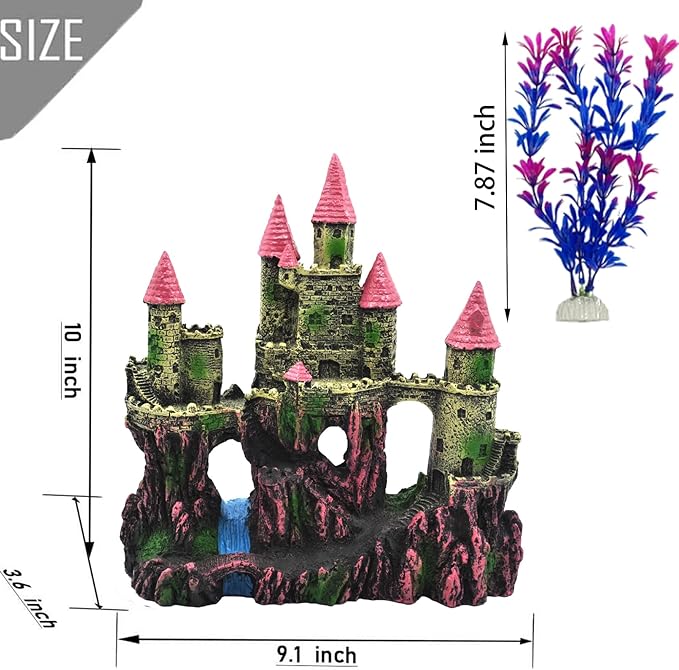 Aquarium Castle Decorations, Resin Castle - Image 3